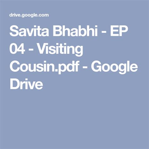 Savita Bhabhi EP 04 Visiting Cousin